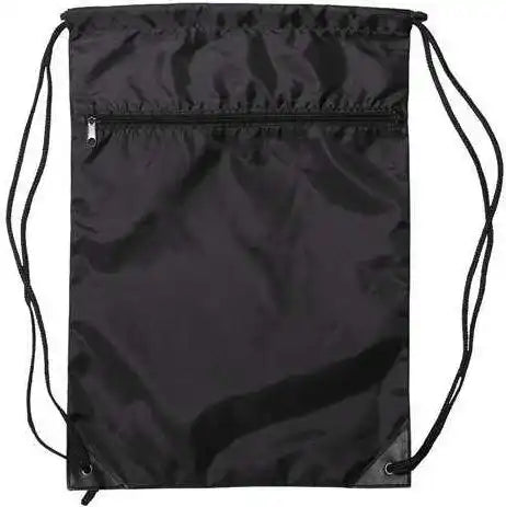 Liberty Bags 8888 Zippered Drawstring Backpack Black / one Size Fits Most