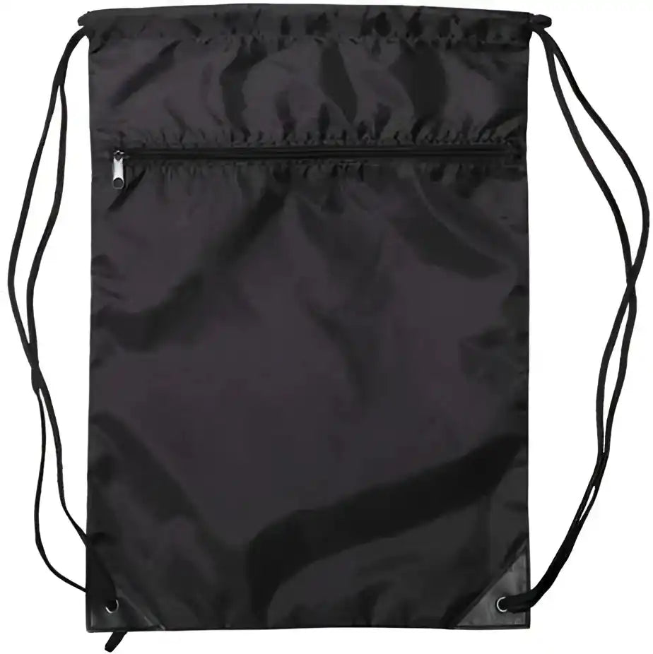 Liberty Bags 8888 Zippered Drawstring Backpack Black / one Size Fits Most