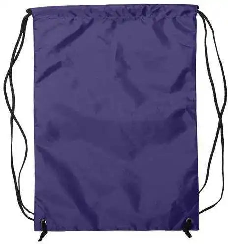 Liberty Bags 8888 Zippered Drawstring Backpack - Purple - one Size Fits Most