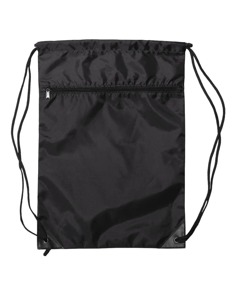 Liberty Bags 8888lb Zippered Drawstring Backpack - 8888 - Black - one Size Fits Most
