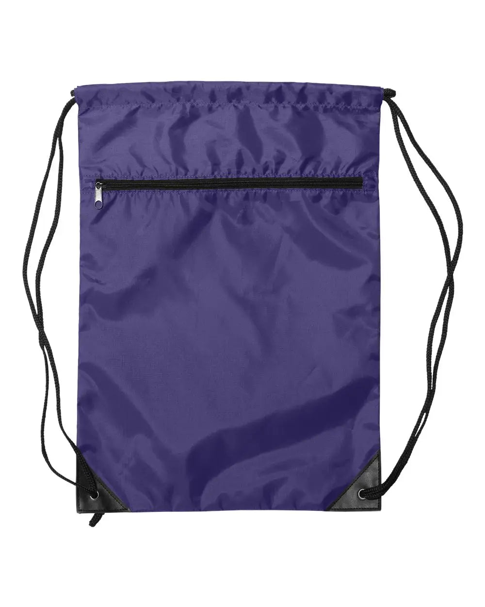 Liberty Bags 8888lb Zippered Drawstring Backpack - 8888 - Purple - one Size Fits Most