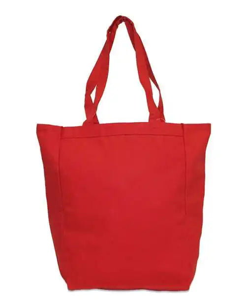 Liberty Bags 9861 Allison Cotton Canvas Tote - Red - one Size Fits Most