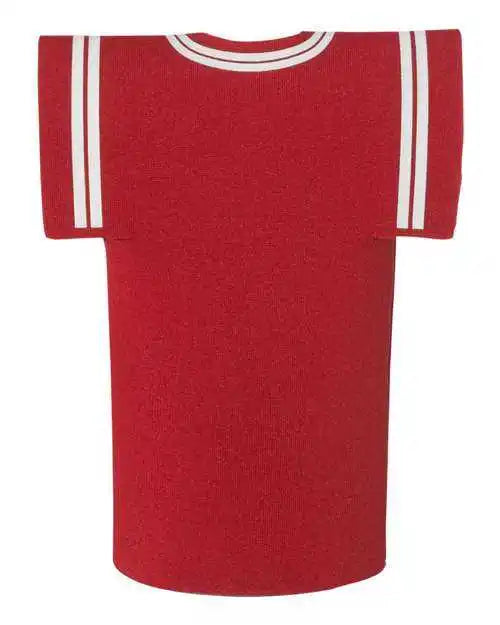 Liberty Bags Ft008 Collapsible Jersey Foam can &amp; Bottle Holder - Red - one Size Fits Most