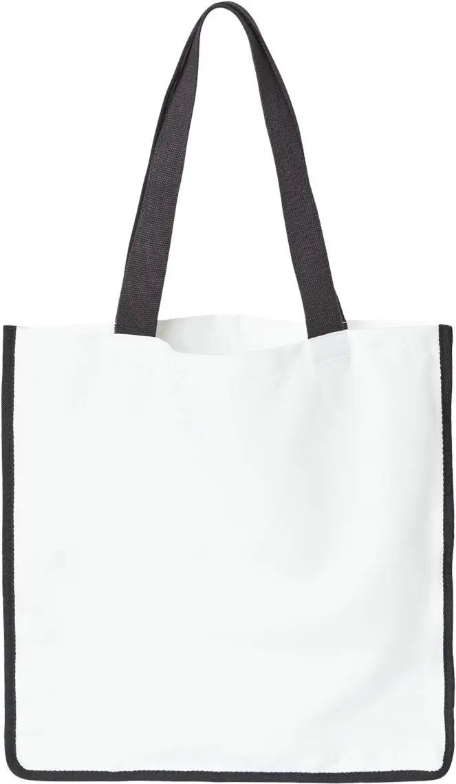 Liberty Bags Psb1516 Sublimation Medium Tote - White Black / one Size Fits Most