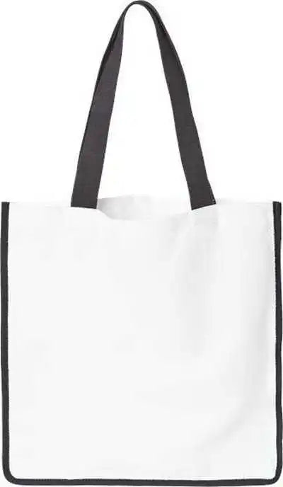 Liberty Bags Psb1516 Sublimation Medium Tote - White Black - one Size Fits Most