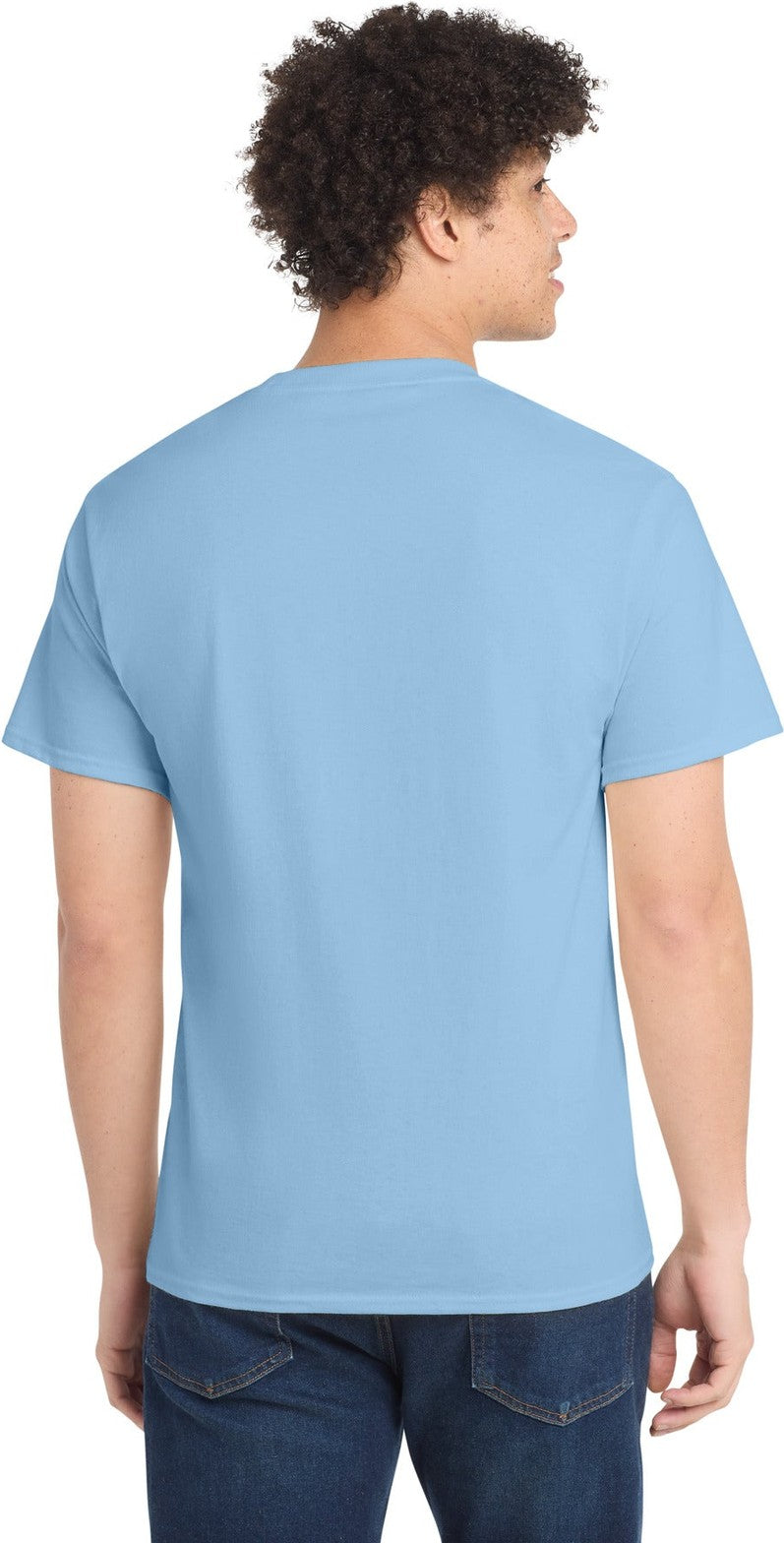 Light Blue Port & Co Core Cotton Tee. PC54