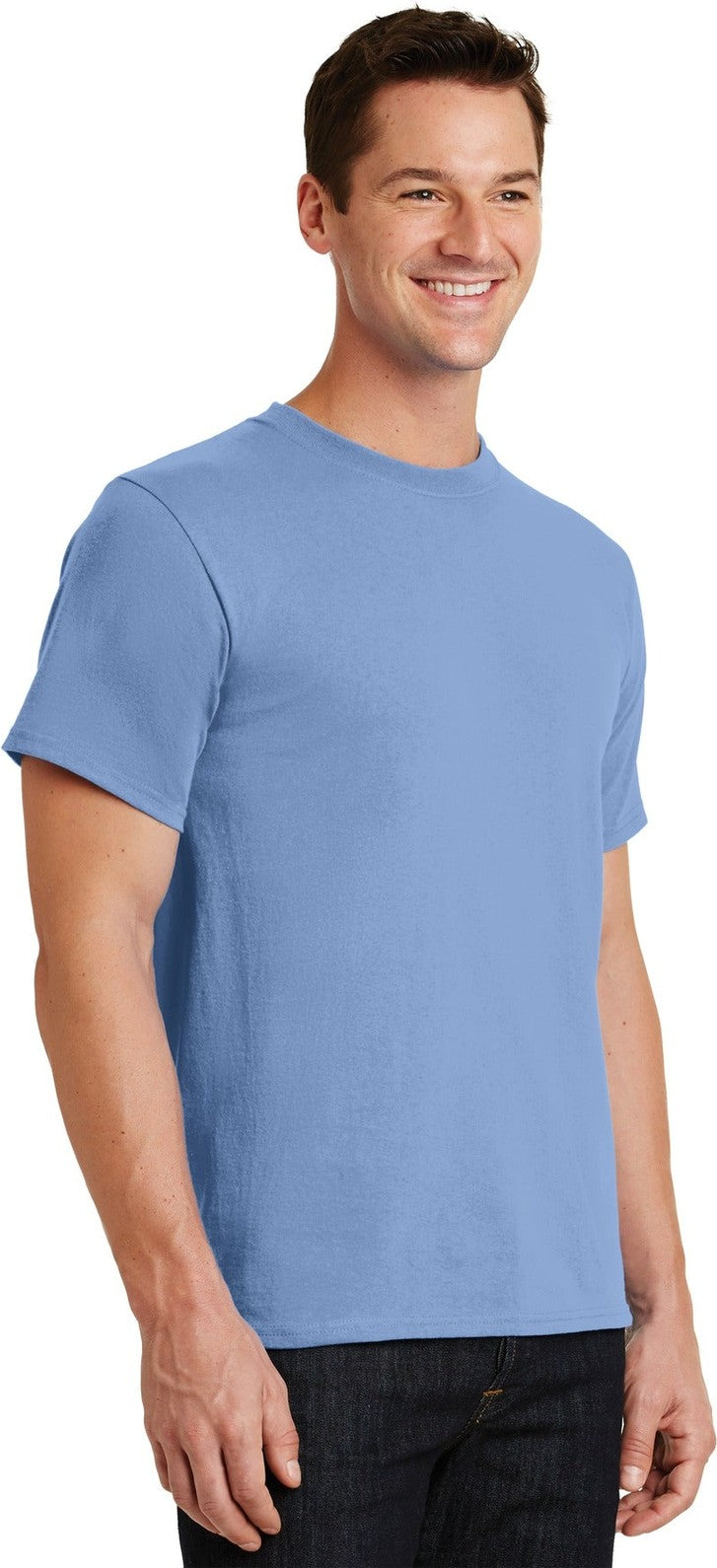 Light Blue Port & Co Essential Tee. PC61