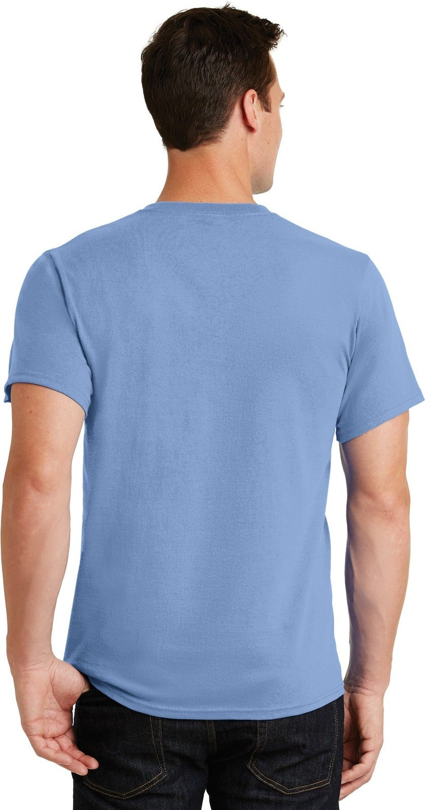 Light Blue Port & Co Essential Tee. PC61