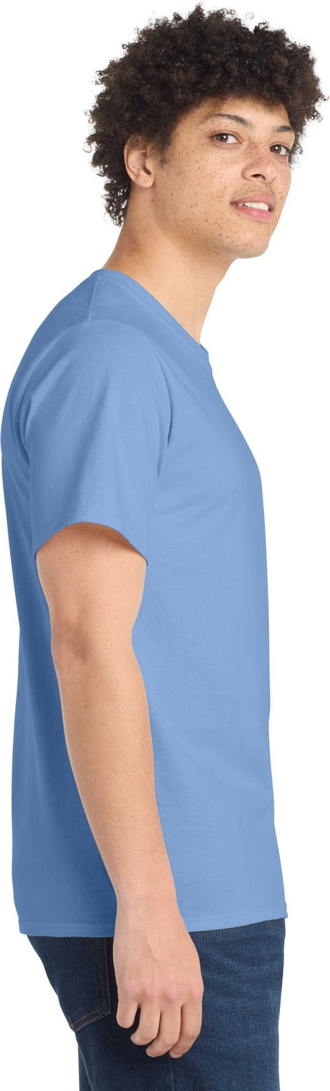 Light Blue Port & Co Essential Tee. PC61