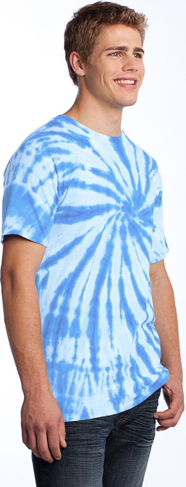Light Blue Port & Co Tie-Dye Tee. PC147