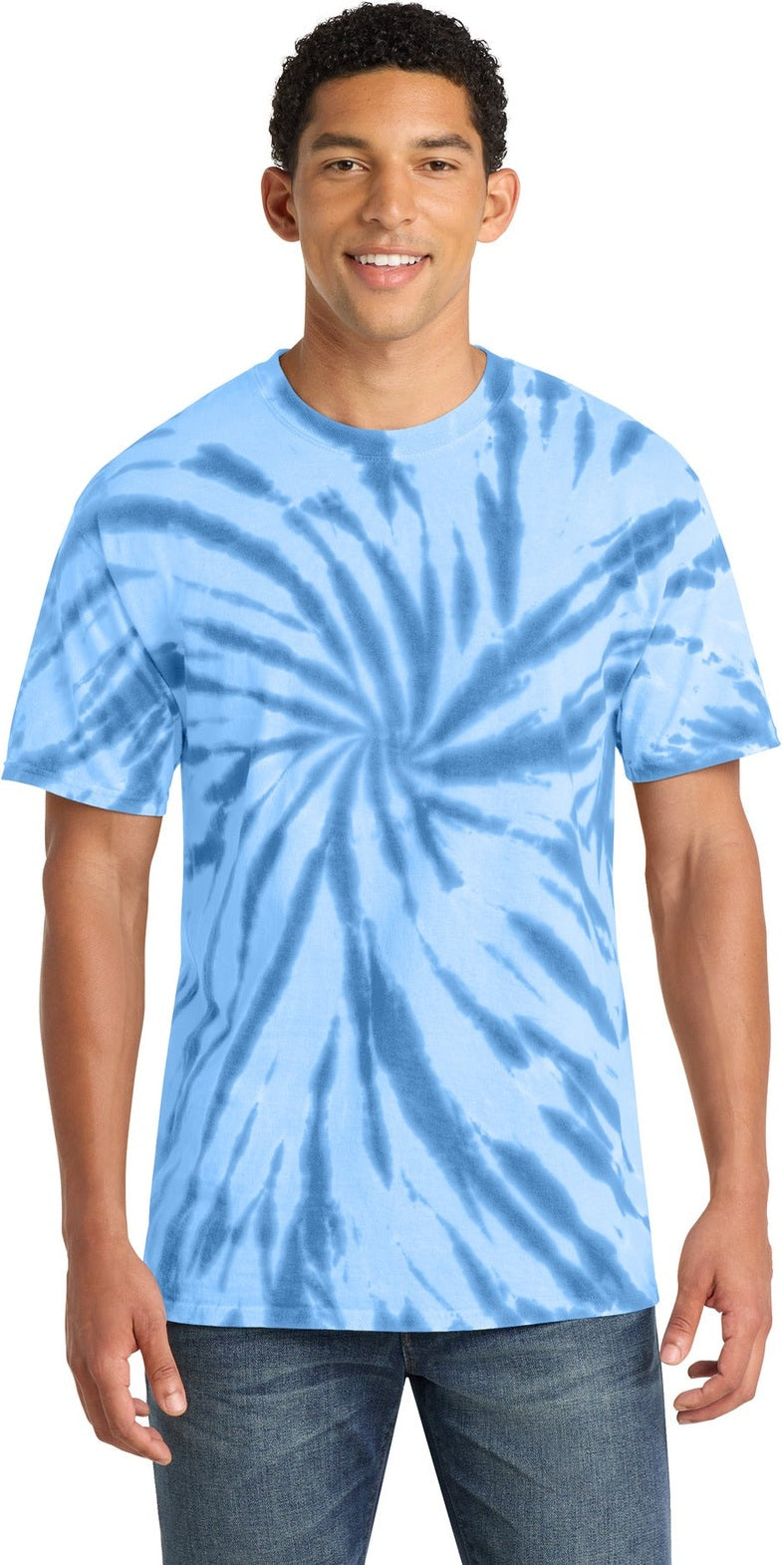 Light Blue Port & Co Tie-Dye Tee. PC147