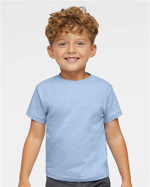 Light Blue Toddler Cotton Jersey Tee - 3301T