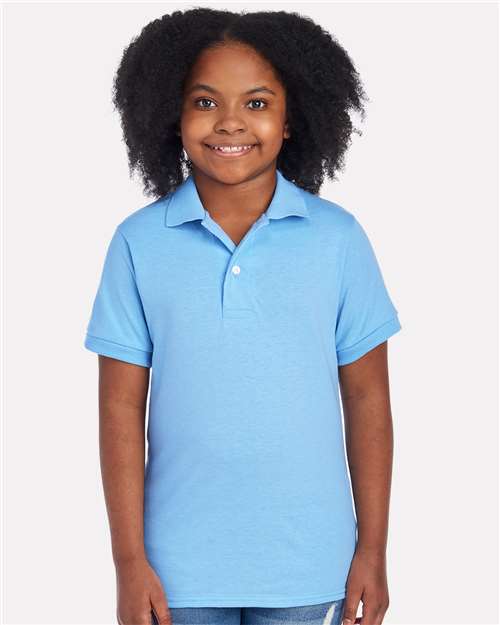 Light Blue Youth Dri-Power® Polo - 437K