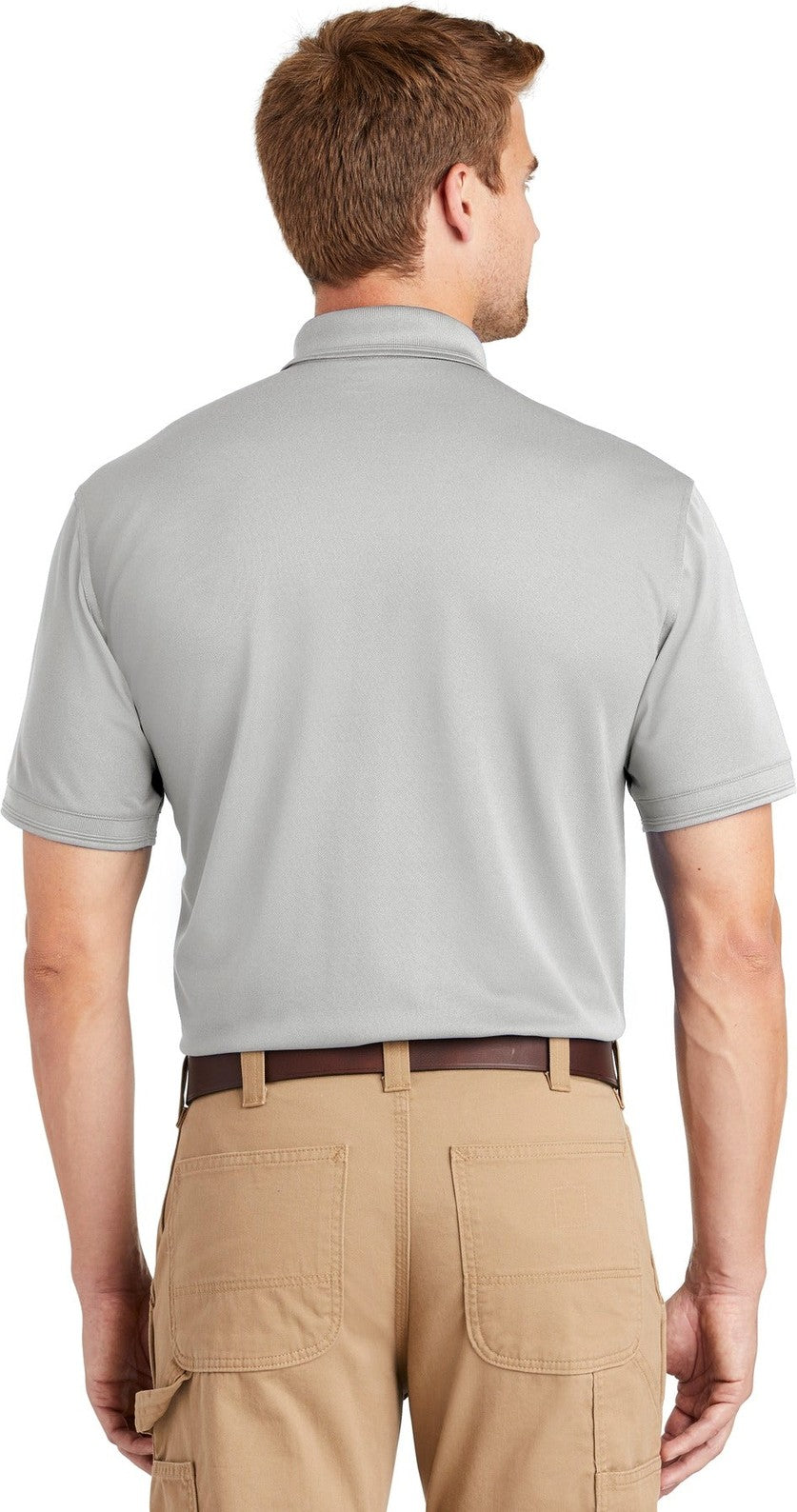 Light Grey CornerStone Industrial Snag-Proof Pique Polo. CS4020