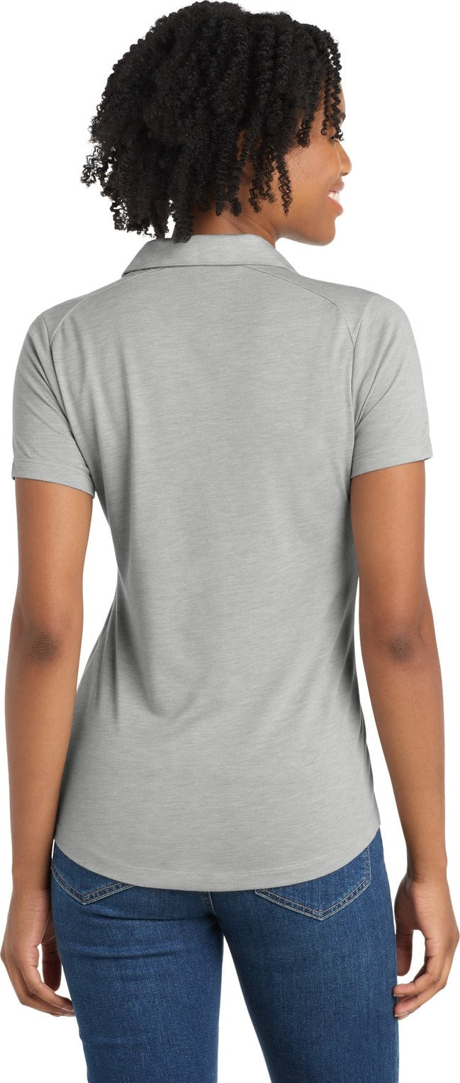 Light Grey Hth Sport-Tek Women's PosiCharge Tri-Blend Wicking Polo. LST405