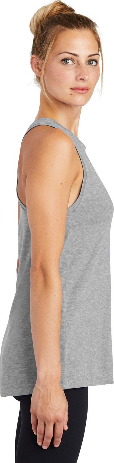 Light Grey Hth Sport-Tek Women's PosiCharge Tri-Blend Wicking Tank. LST402