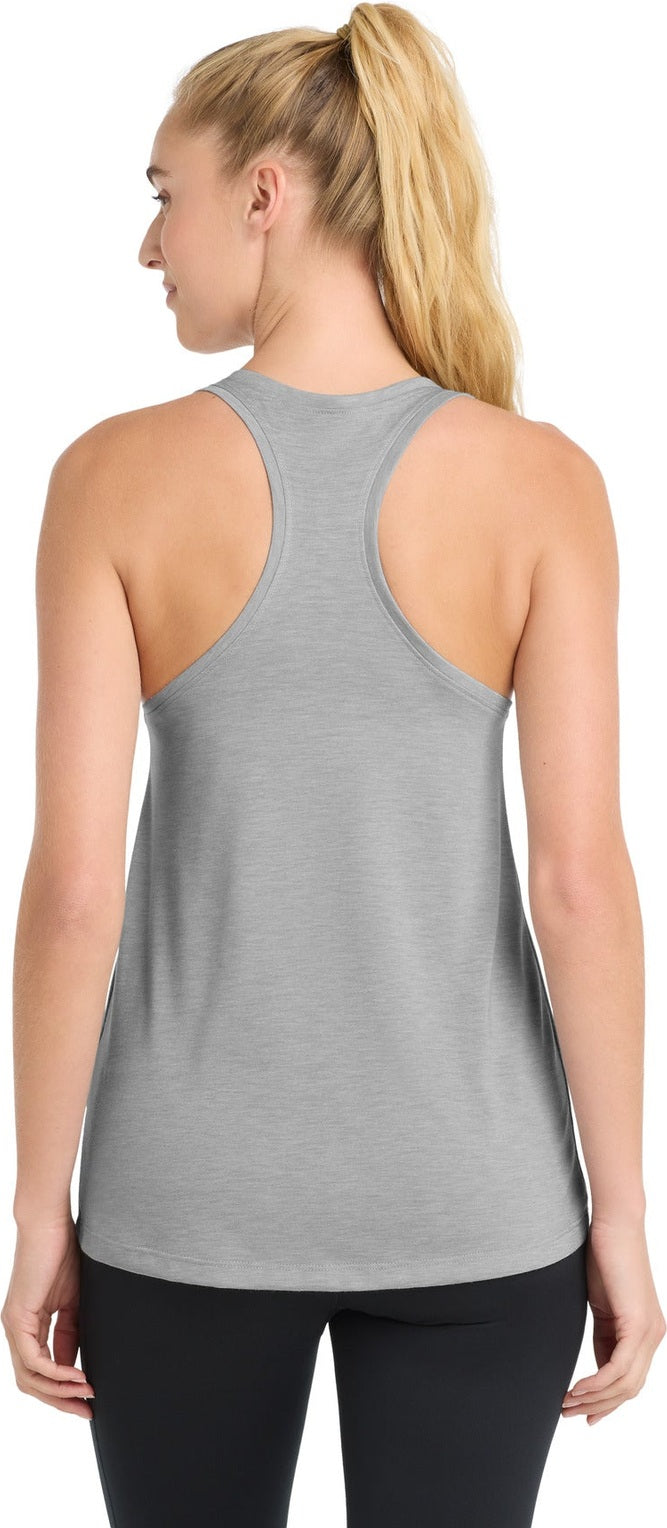 Light Grey Hth Sport-Tek Women's PosiCharge Tri-Blend Wicking Tank. LST402