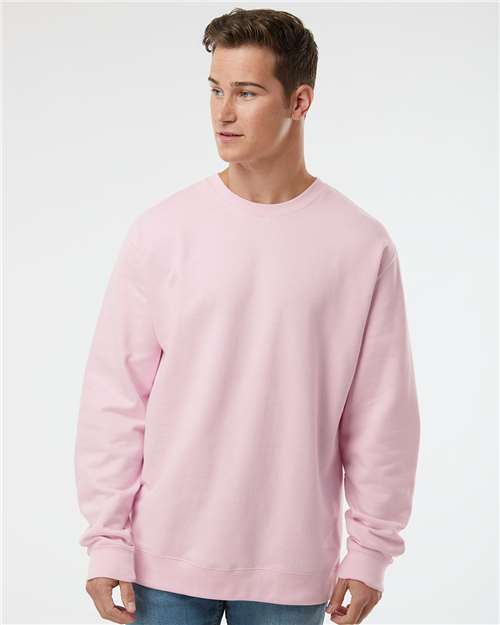 Light Pink Midweight Crewneck Sweatshirt - SS3000