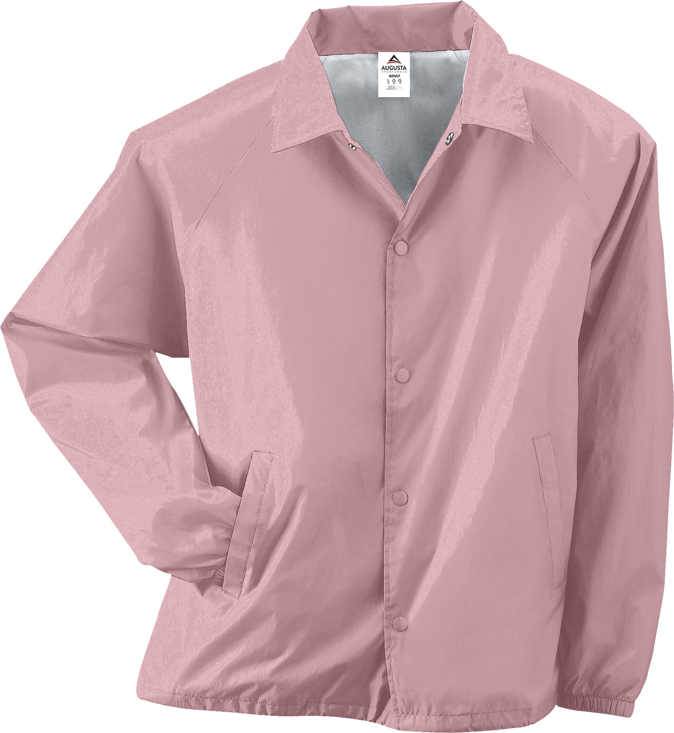 LIGHT PINK NYLON COACH S JACKET/LINED