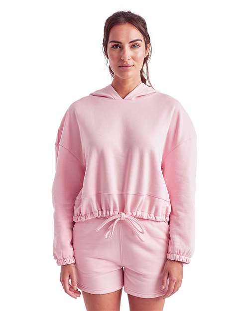 Light Pink Women&#39;s Cropped Maria Hoodie - TD085