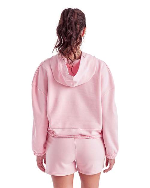 Light Pink Women&#39;s Cropped Maria Hoodie - TD085