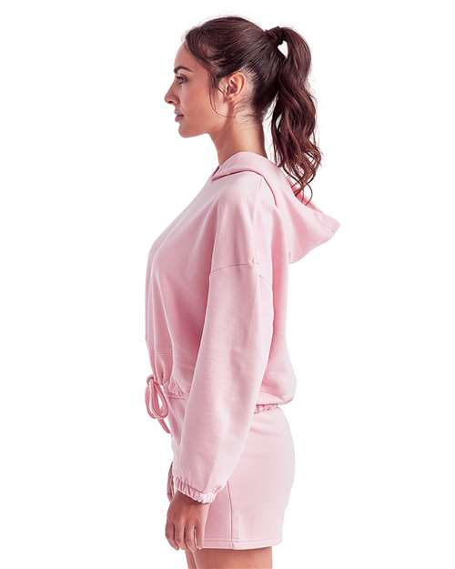 Light Pink Women&#39;s Cropped Maria Hoodie - TD085