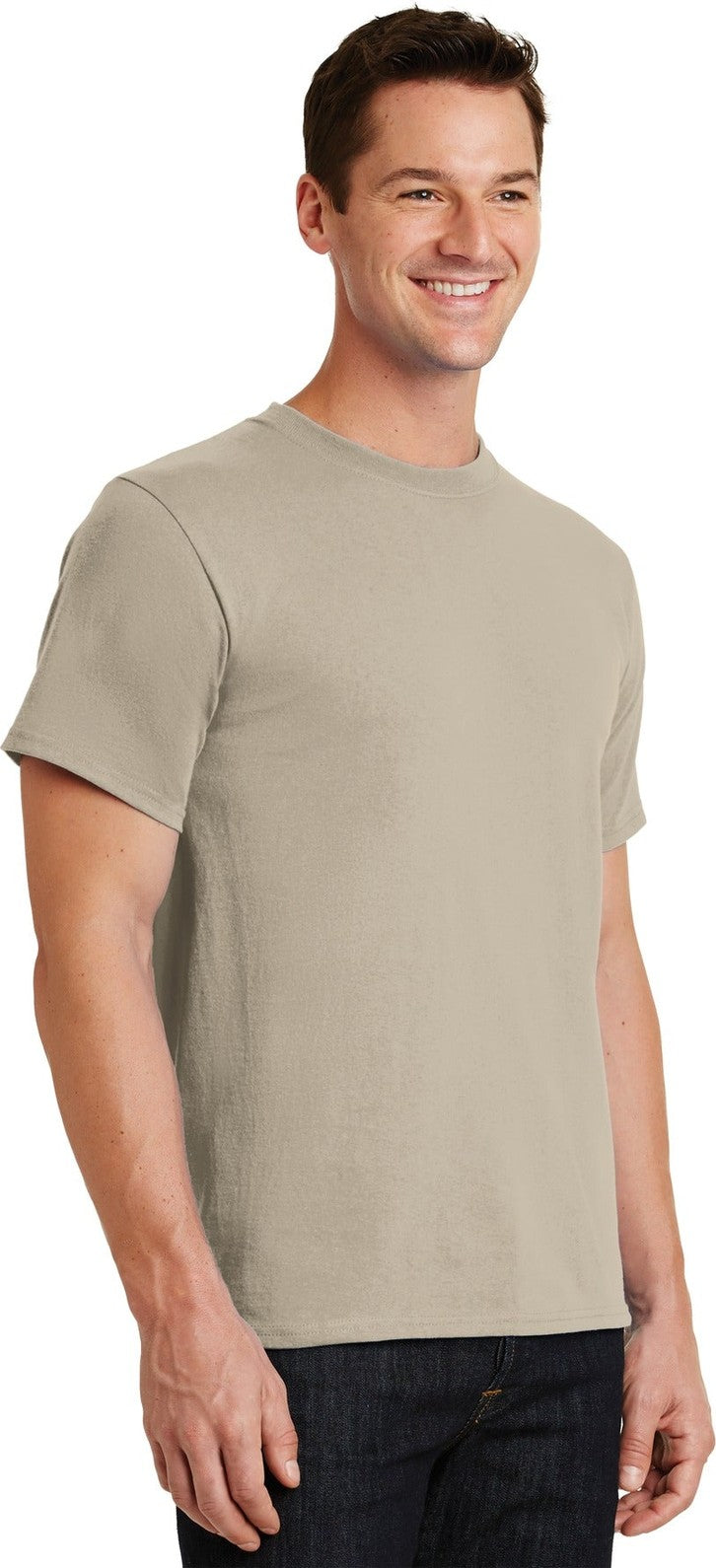 Light Sand Port & Co Essential Tee. PC61