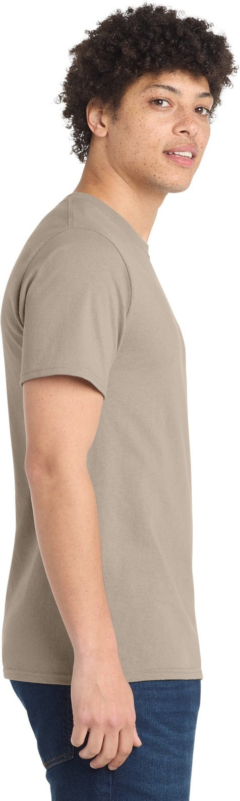 Light Sand Port & Co Essential Tee. PC61