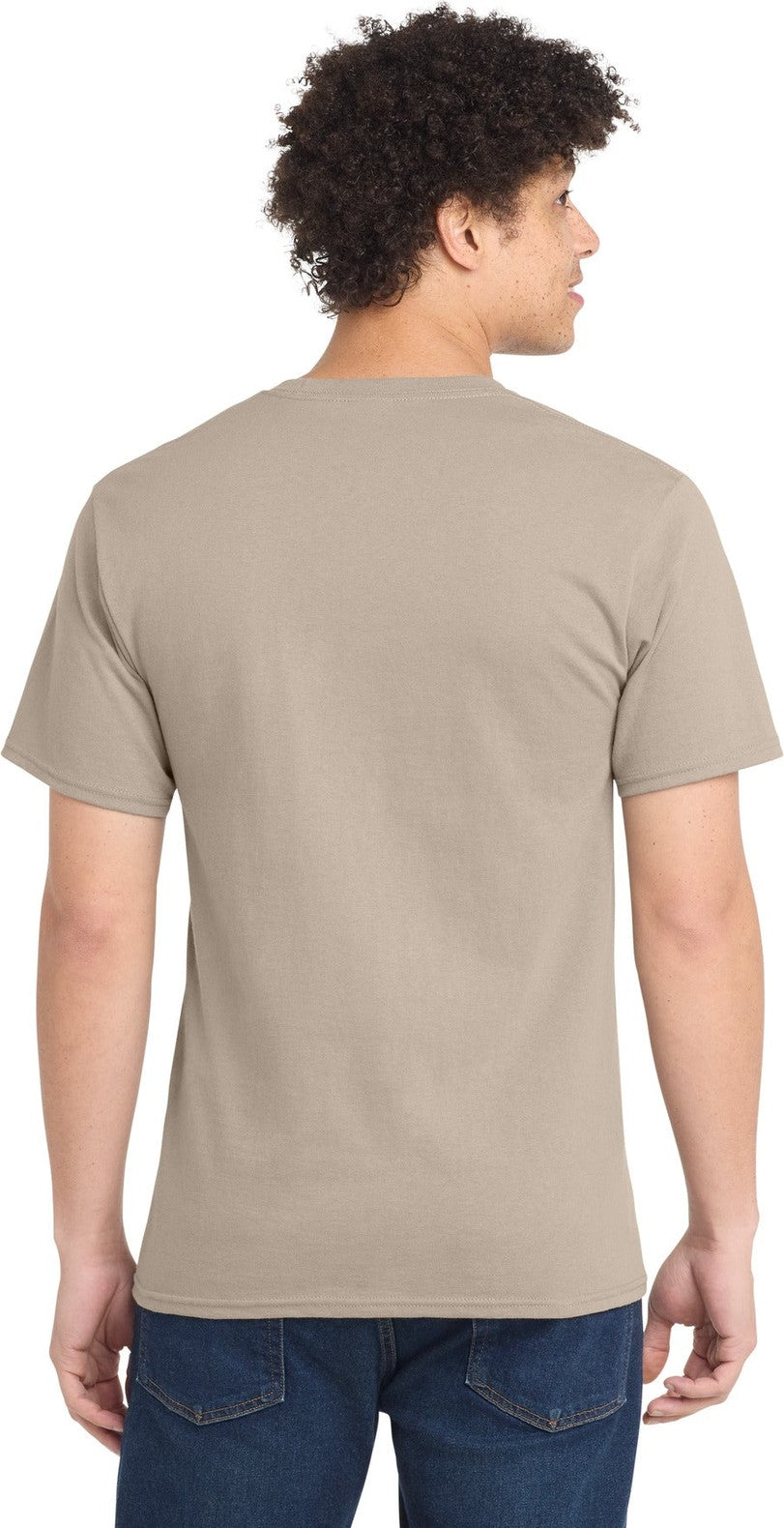 Light Sand Port & Co Essential Tee. PC61