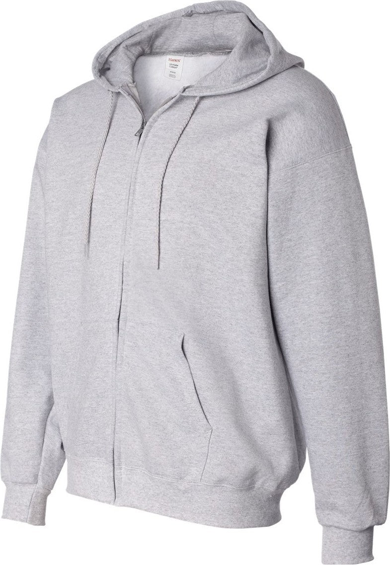 Light Steel Ultimate Cotton® Full-Zip Hooded Sweatshirt - F280
