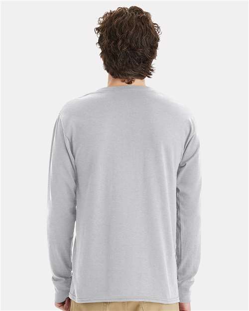 Light Steel Workwear Long Sleeve Pocket T-Shirt - W120