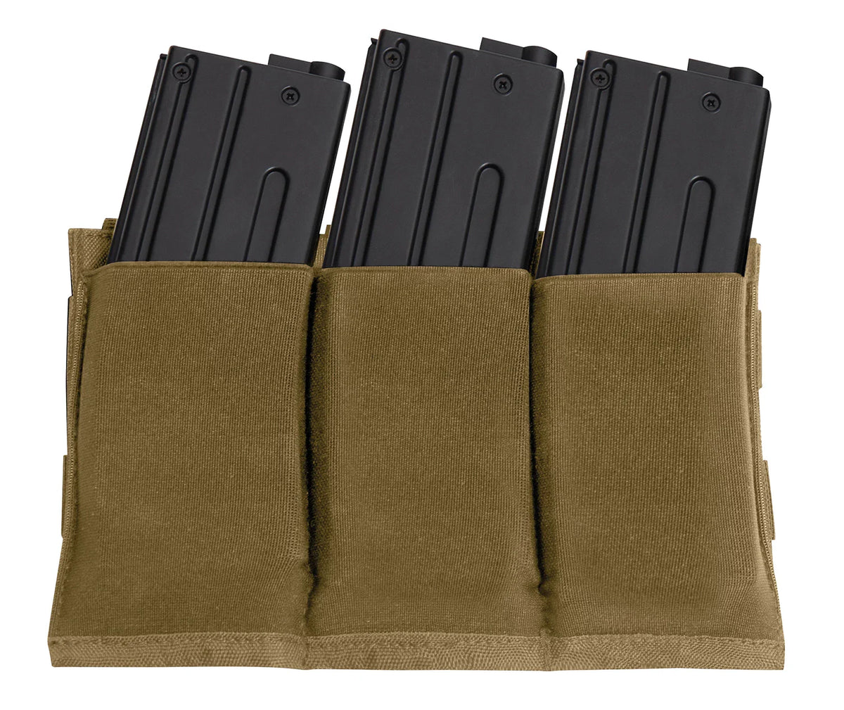 Lightweight 3 Mag Elastic Retention Pouch - Coyote Brown