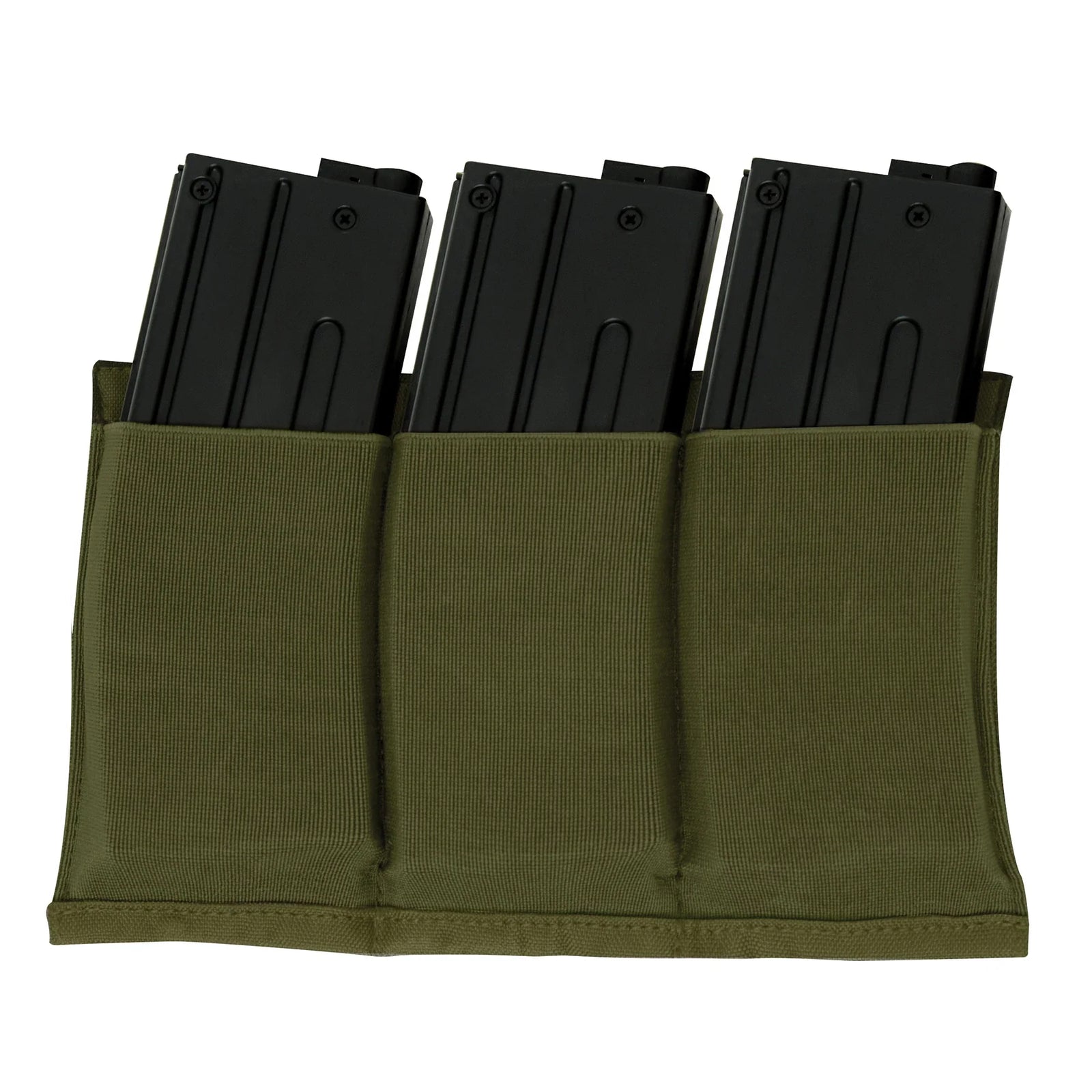 Lightweight 3 Mag Elastic Retention Pouch - Black