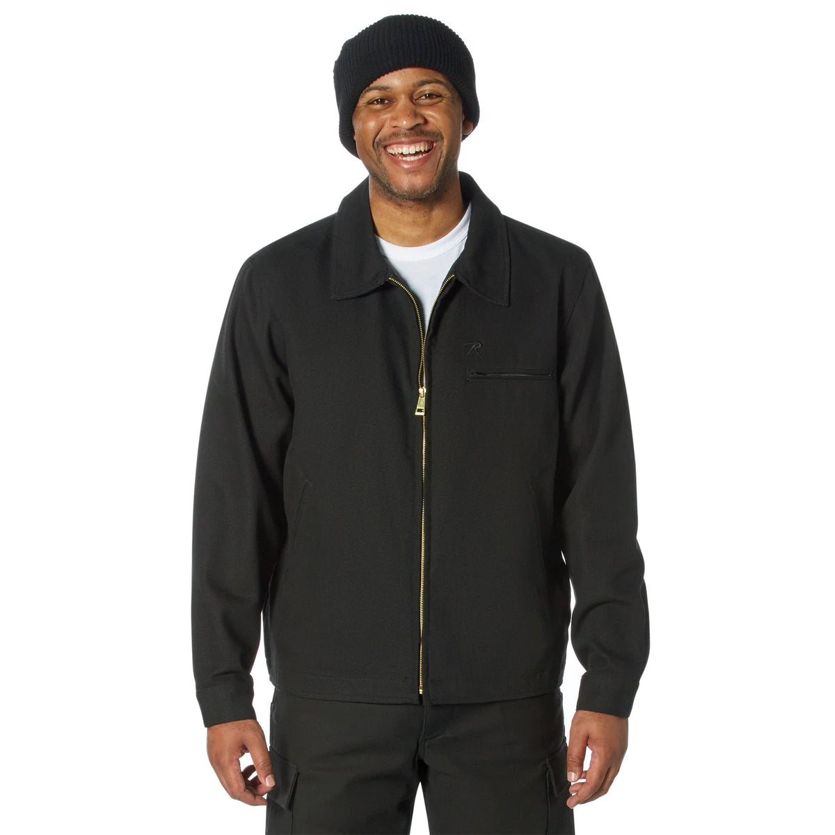 Lightweight Canvas Work Jacket - Black / s