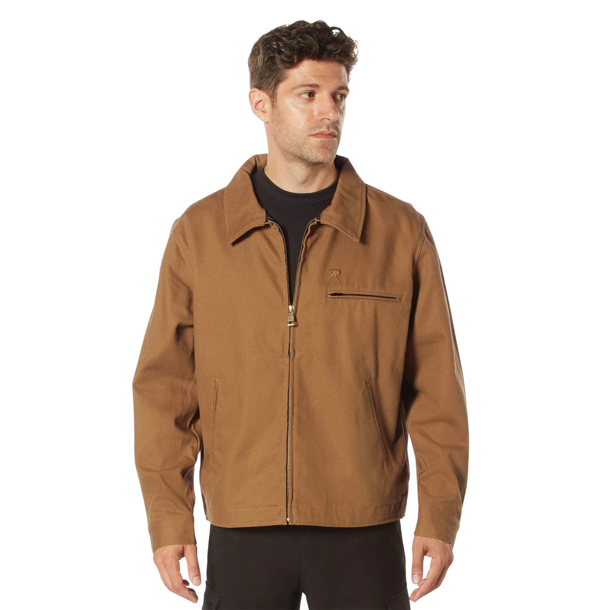 Lightweight Canvas Work Jacket - Brown / s