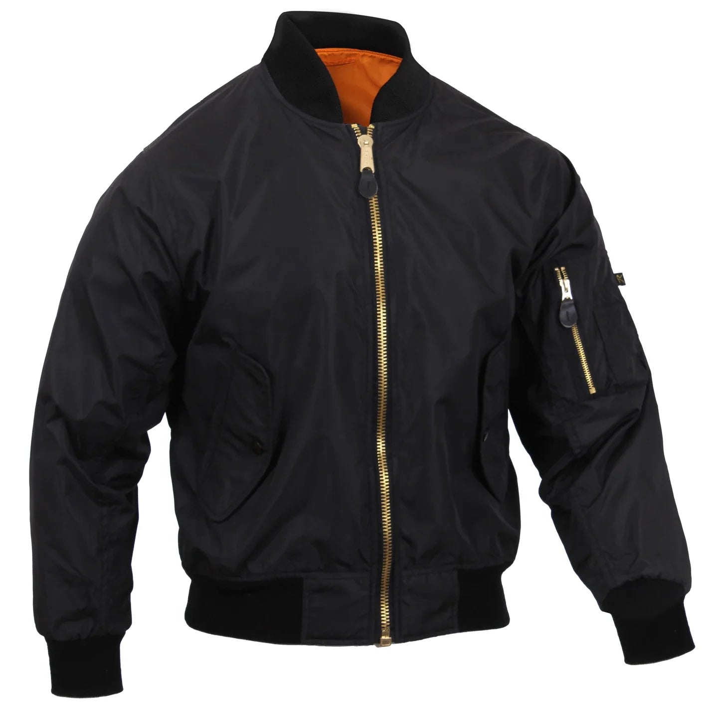 Lightweight Enhanced Nylon Ma-1 Flight Jacket - Black / s