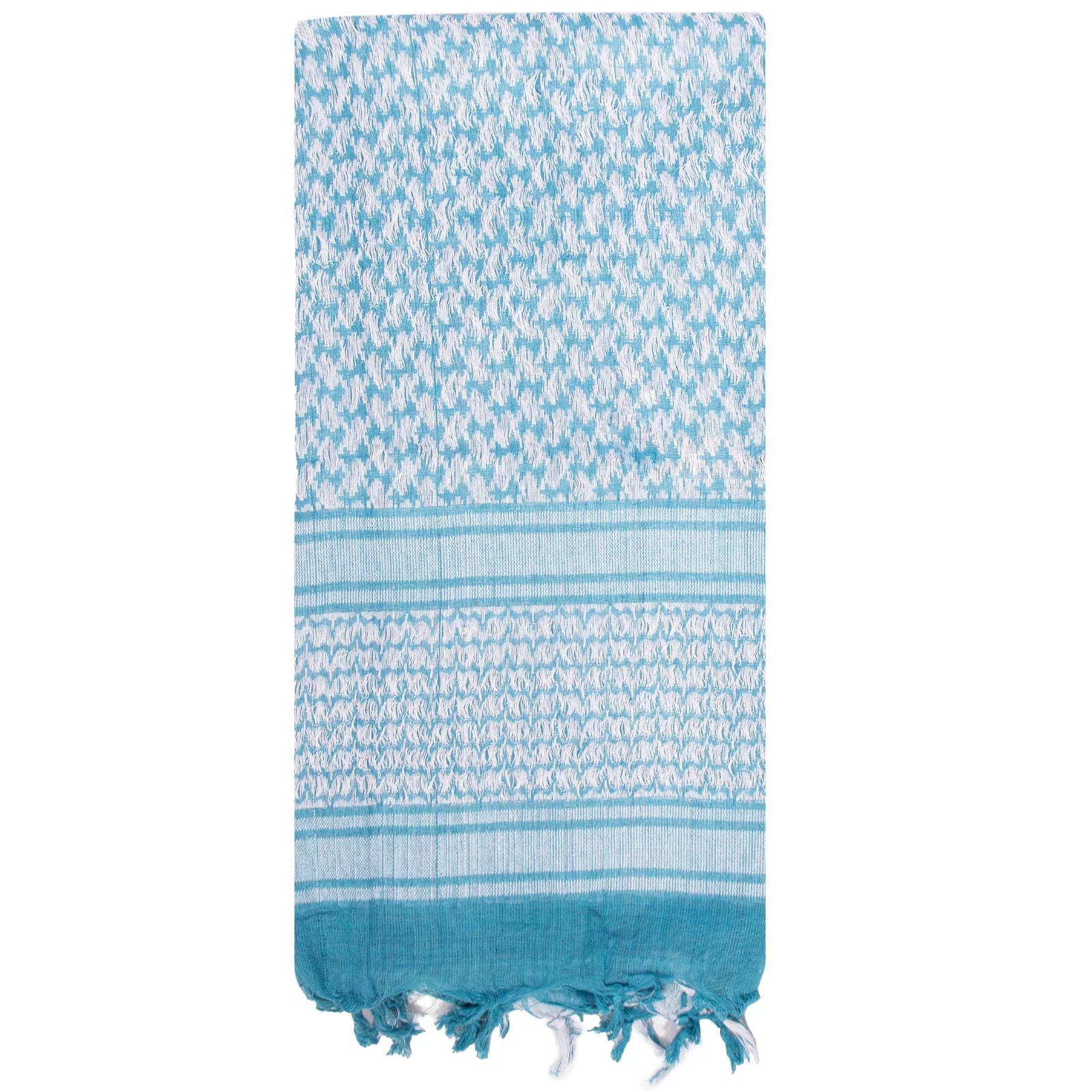 Lightweight Shemagh Tactical Desert Keffiyeh Scarf - Blue / White