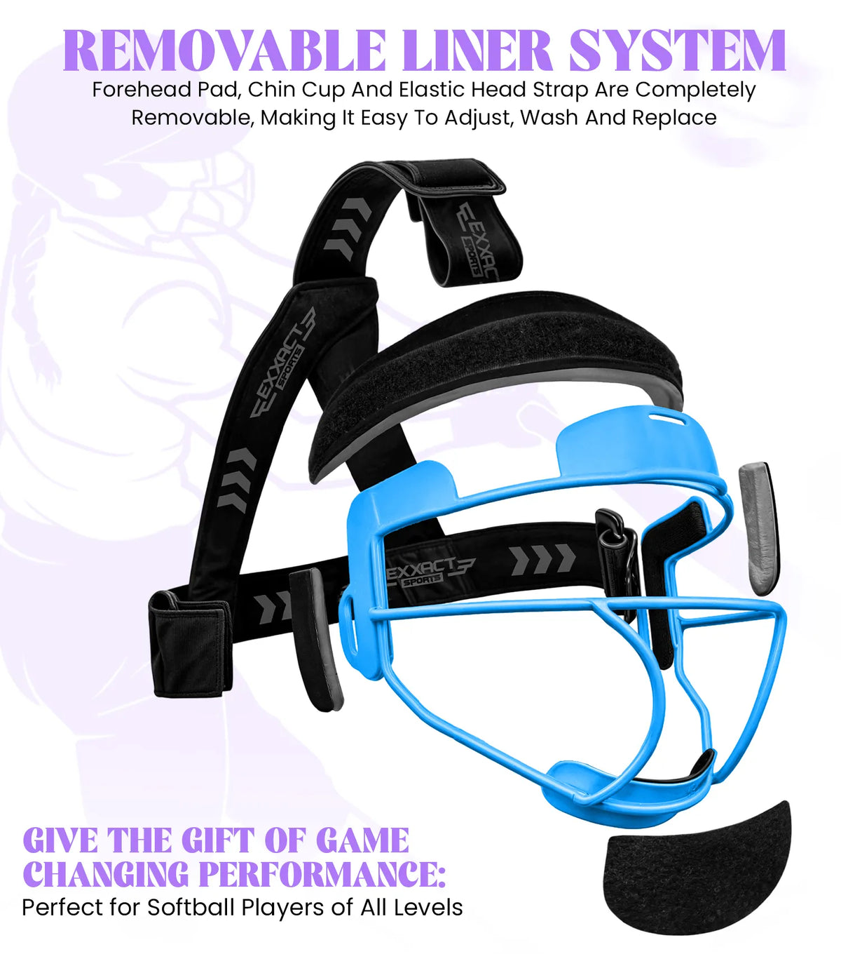 Lightweight Softball Face Mask Protective Fielders (sea Foam)