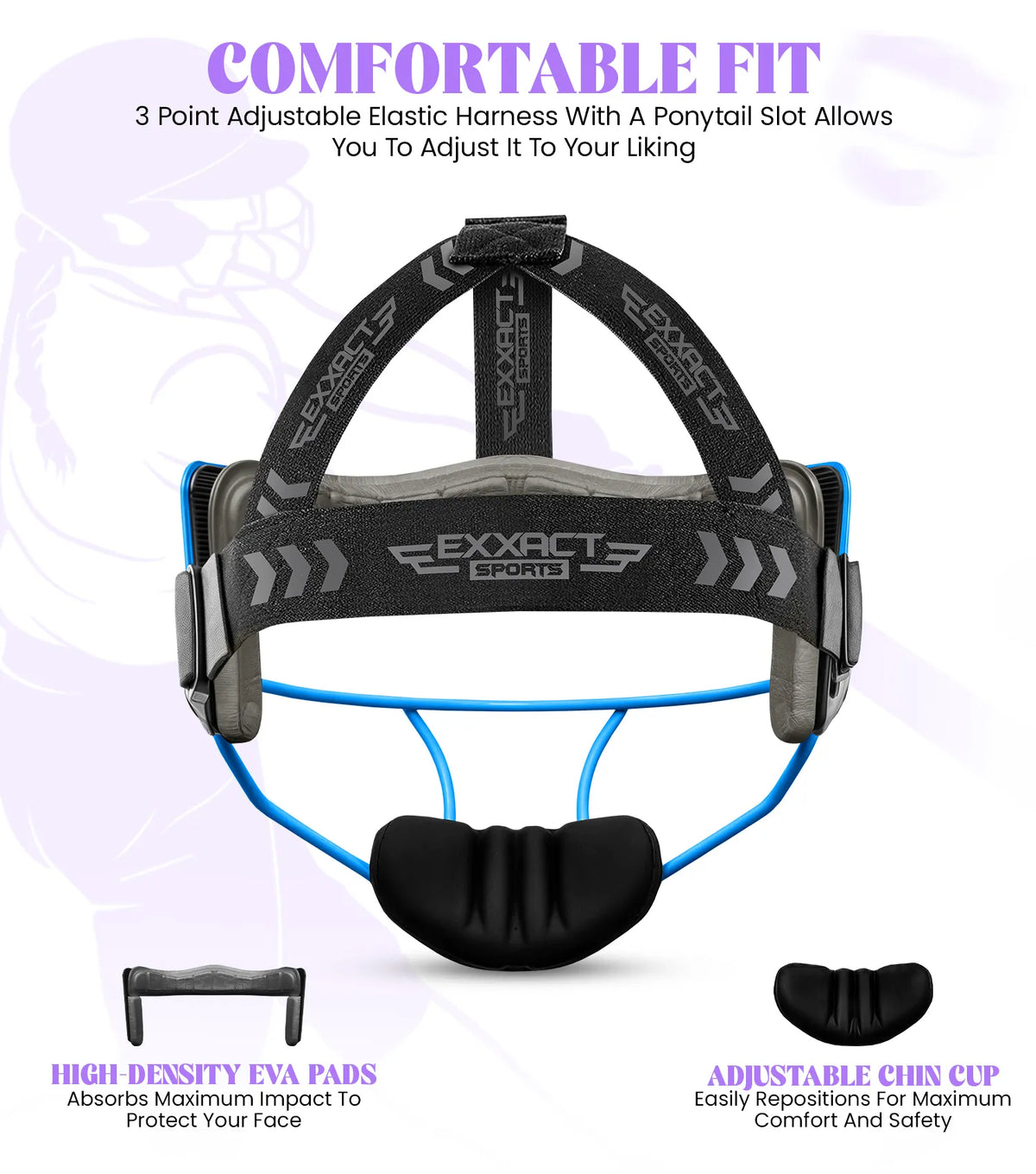 Lightweight Softball Face Mask Protective Fielders (sea Foam)
