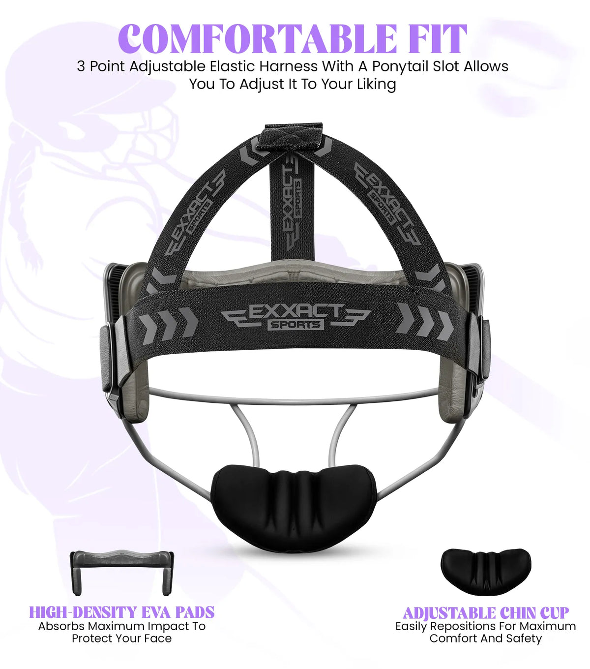 Lightweight Softball Face Mask Protective Fielders (silver)