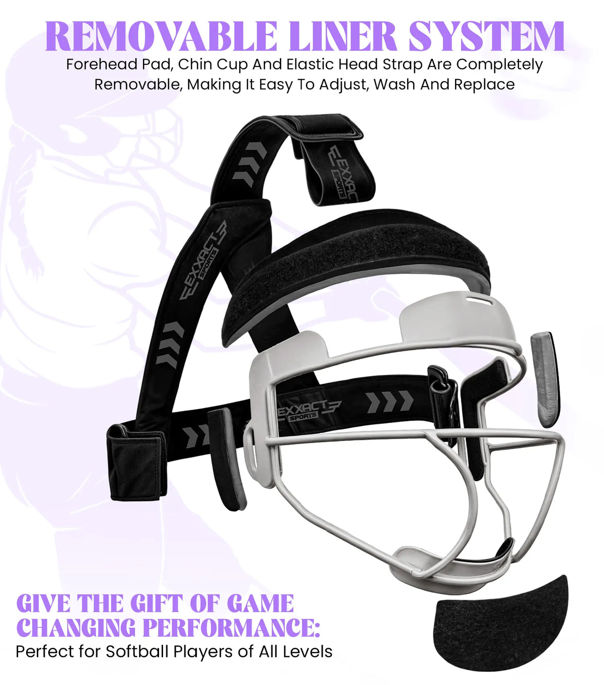 Lightweight Softball Face Mask Protective Fielders (silver)