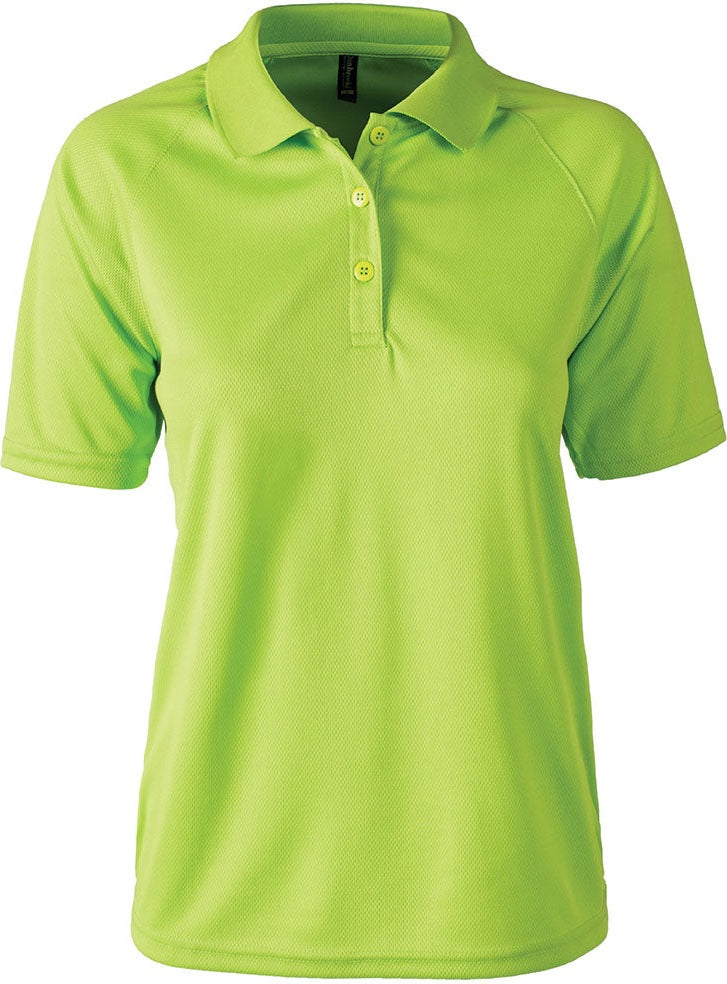 Lime Green Ladies Team Polo  grouped