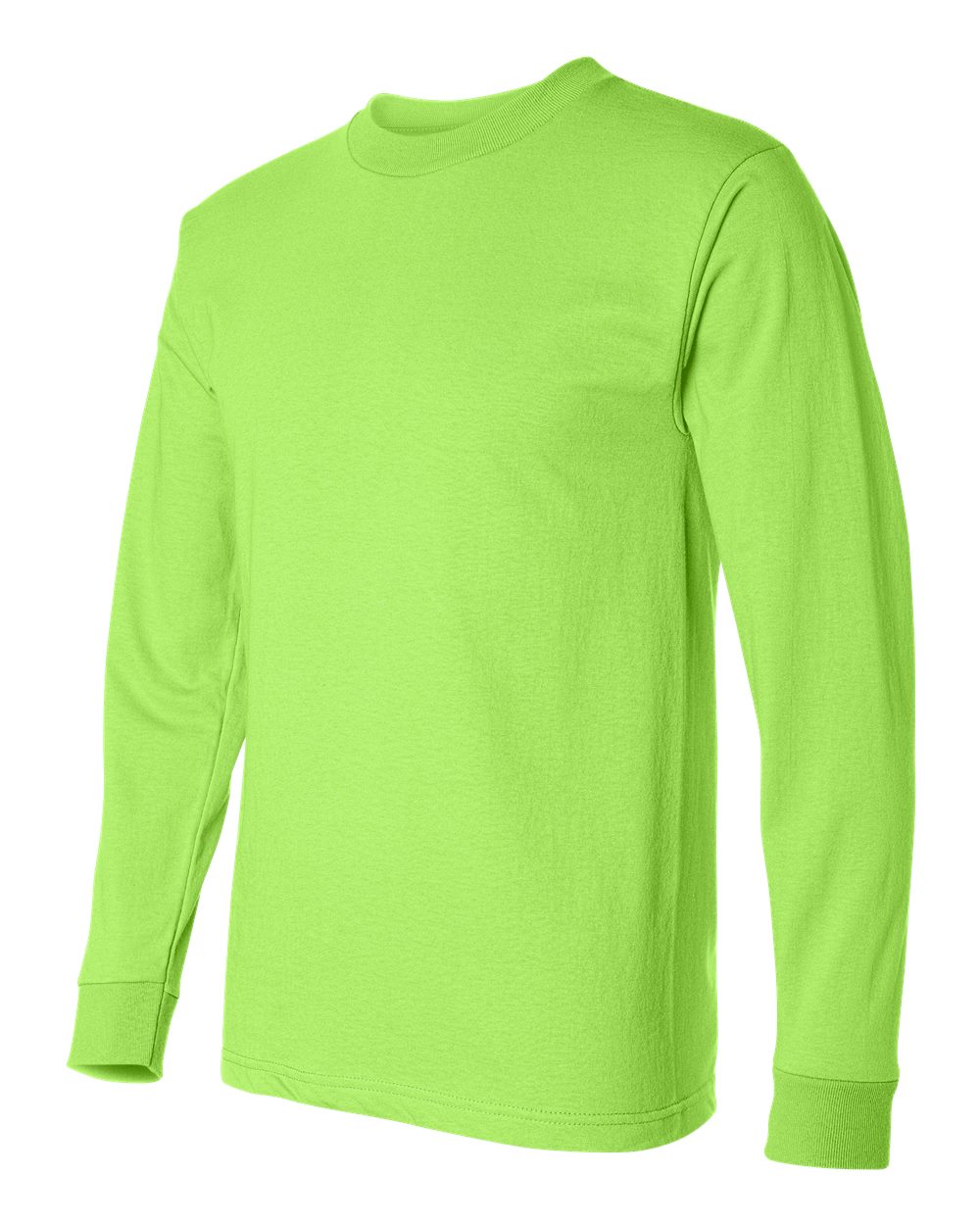 Lime Green Union-Made Long Sleeve T-Shirt - 2955