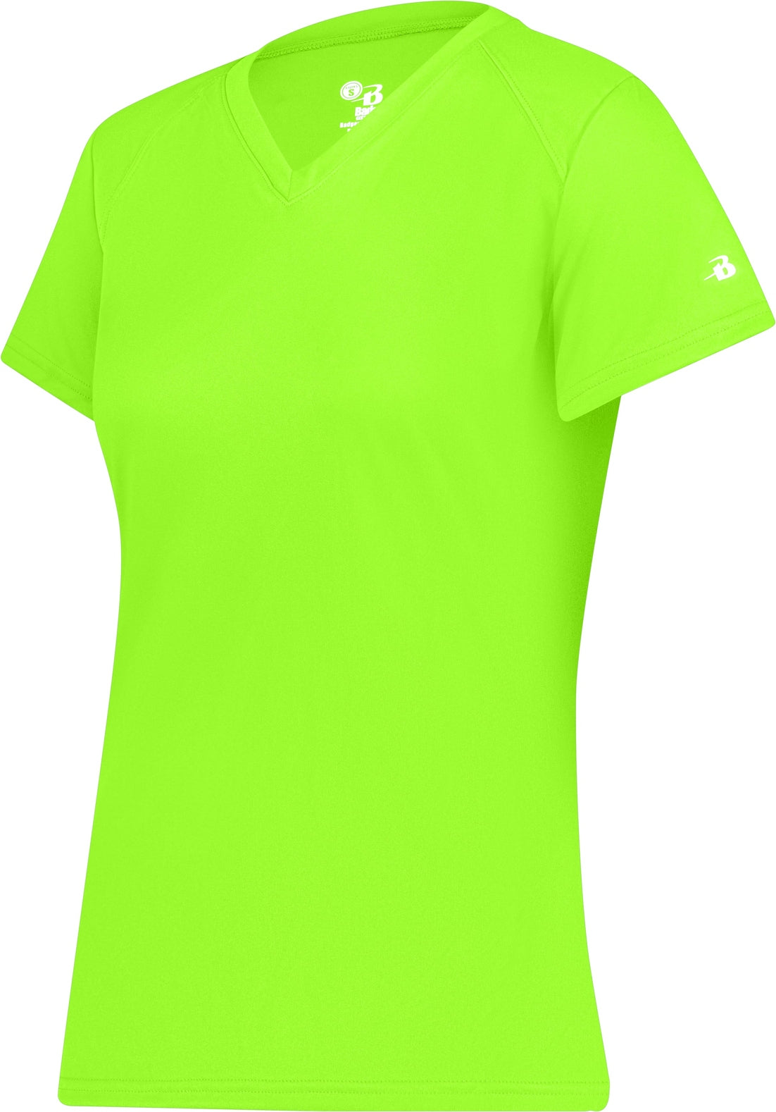 LIME LADIES B-CORE V-NECK TEE