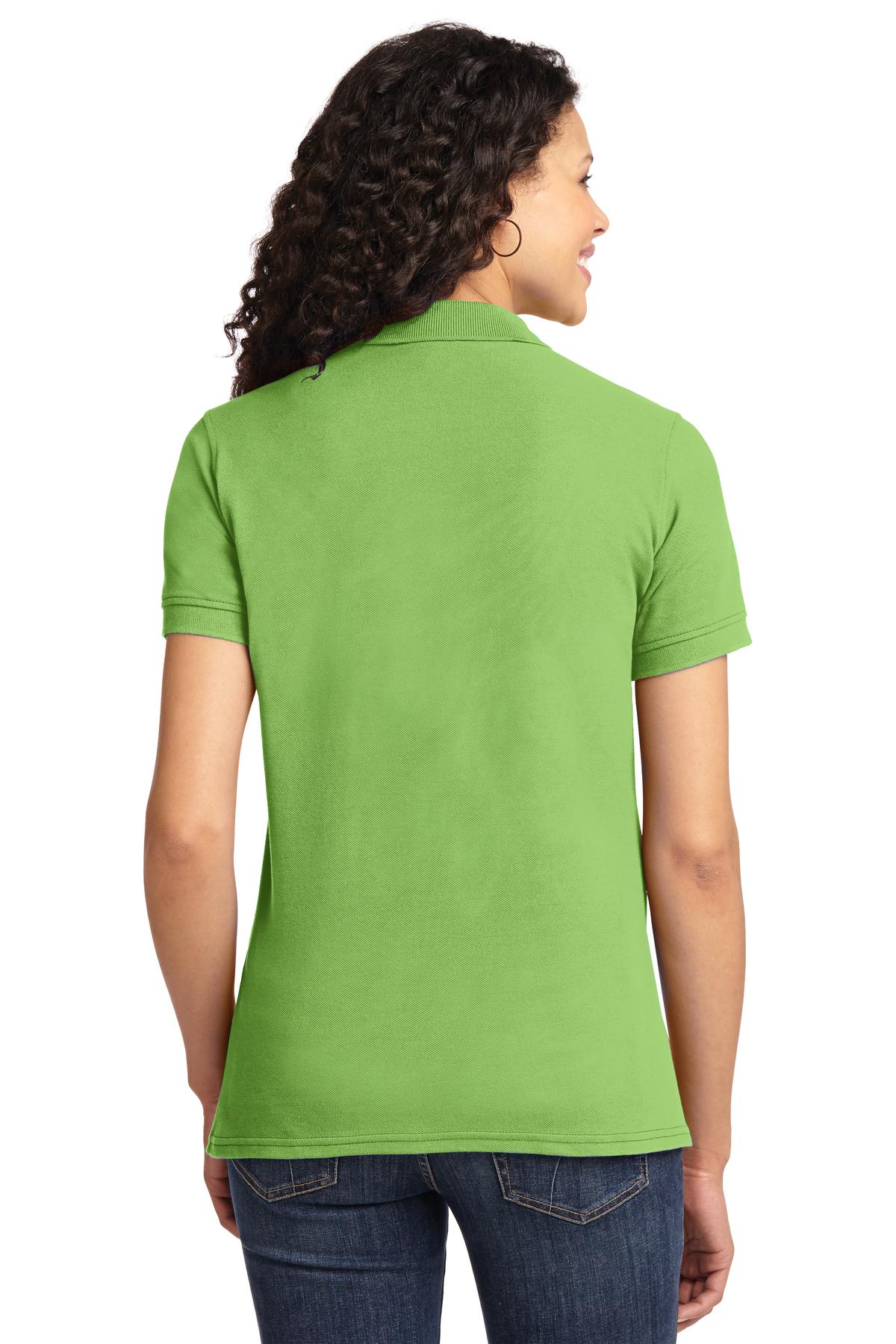 Lime Port & Co Women's Core Blend Pique Polo. LKP155