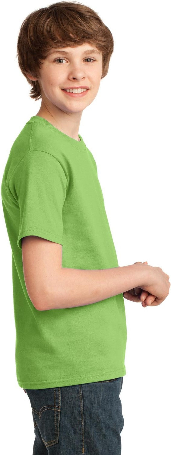 Lime Port & Co Youth Essential Tee. PC61Y