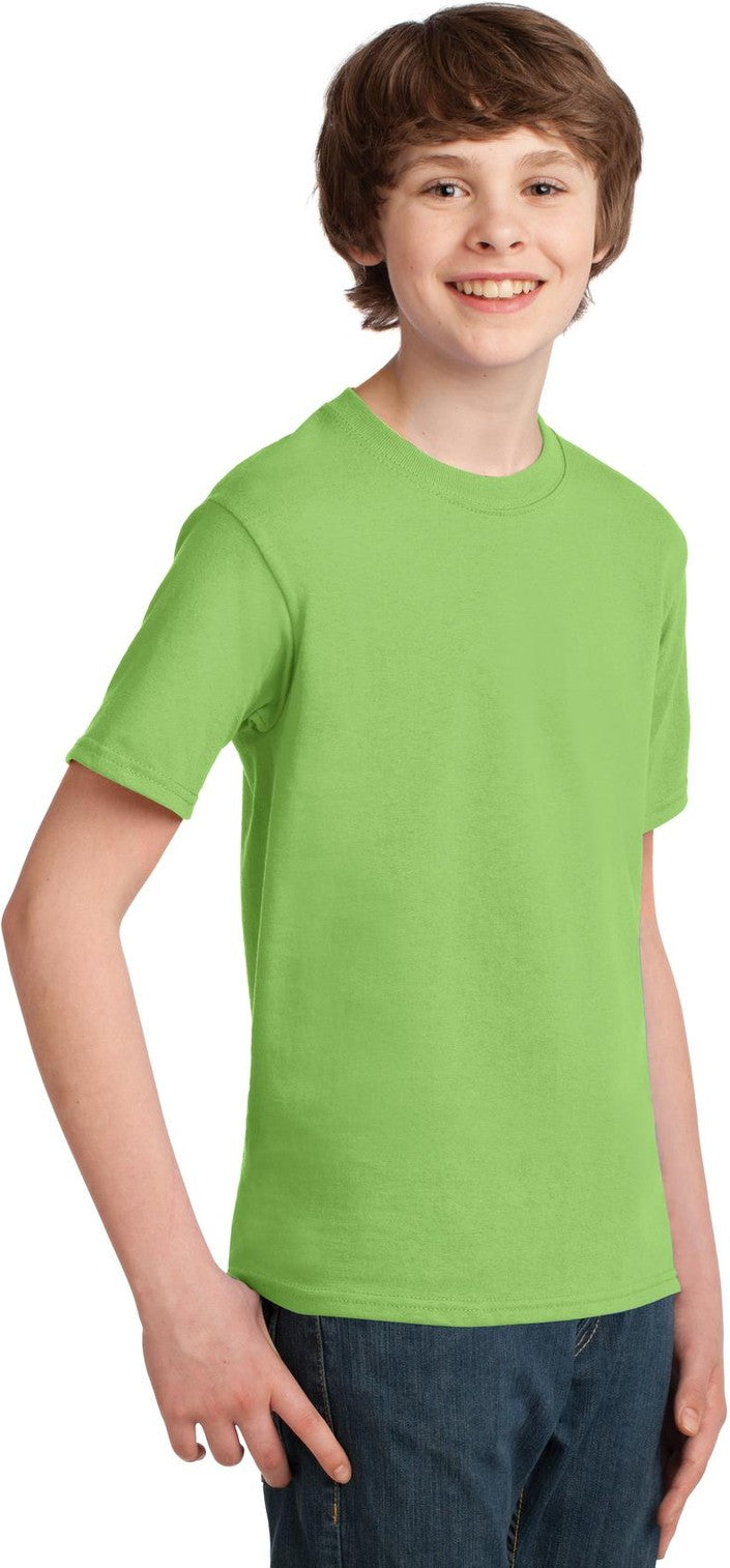 Lime Port & Co Youth Essential Tee. PC61Y