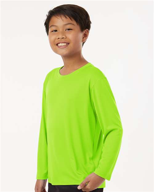 Lime Pro-Lock Youth Performance Long Sleeve T-Shirt - 48400Y