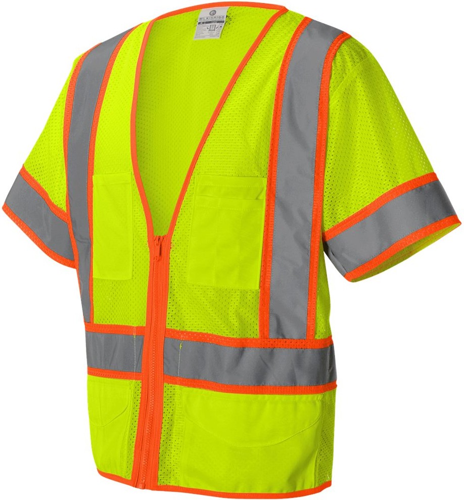 Lime Ultra-Cool™ Six-Pocket Mesh Surveyor’s Vest - 1242-1243