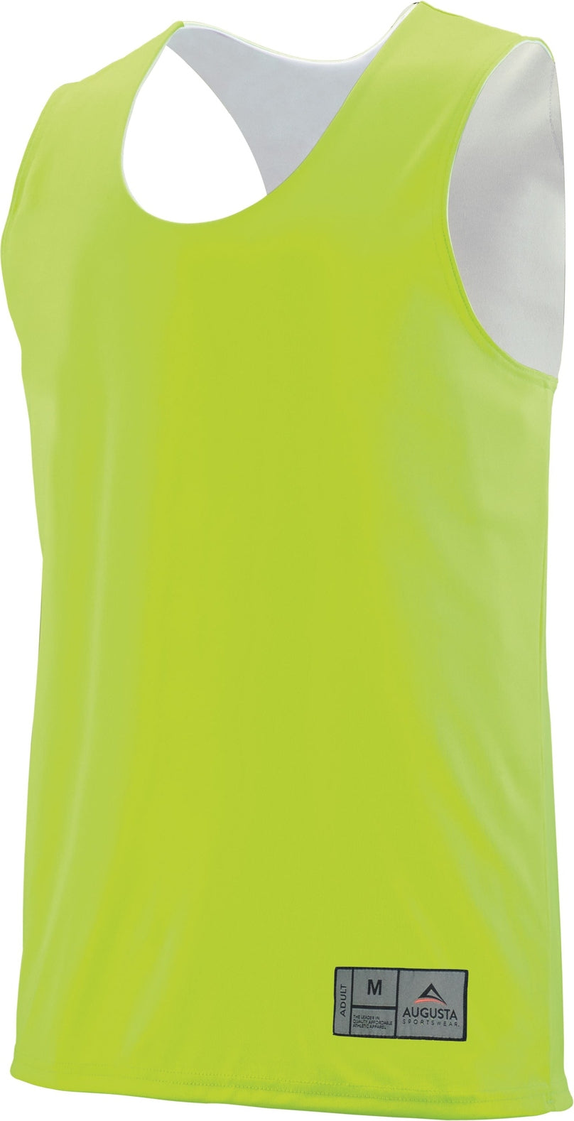 LIME/WHITE YOUTH REVERSIBLE WICKING TANK